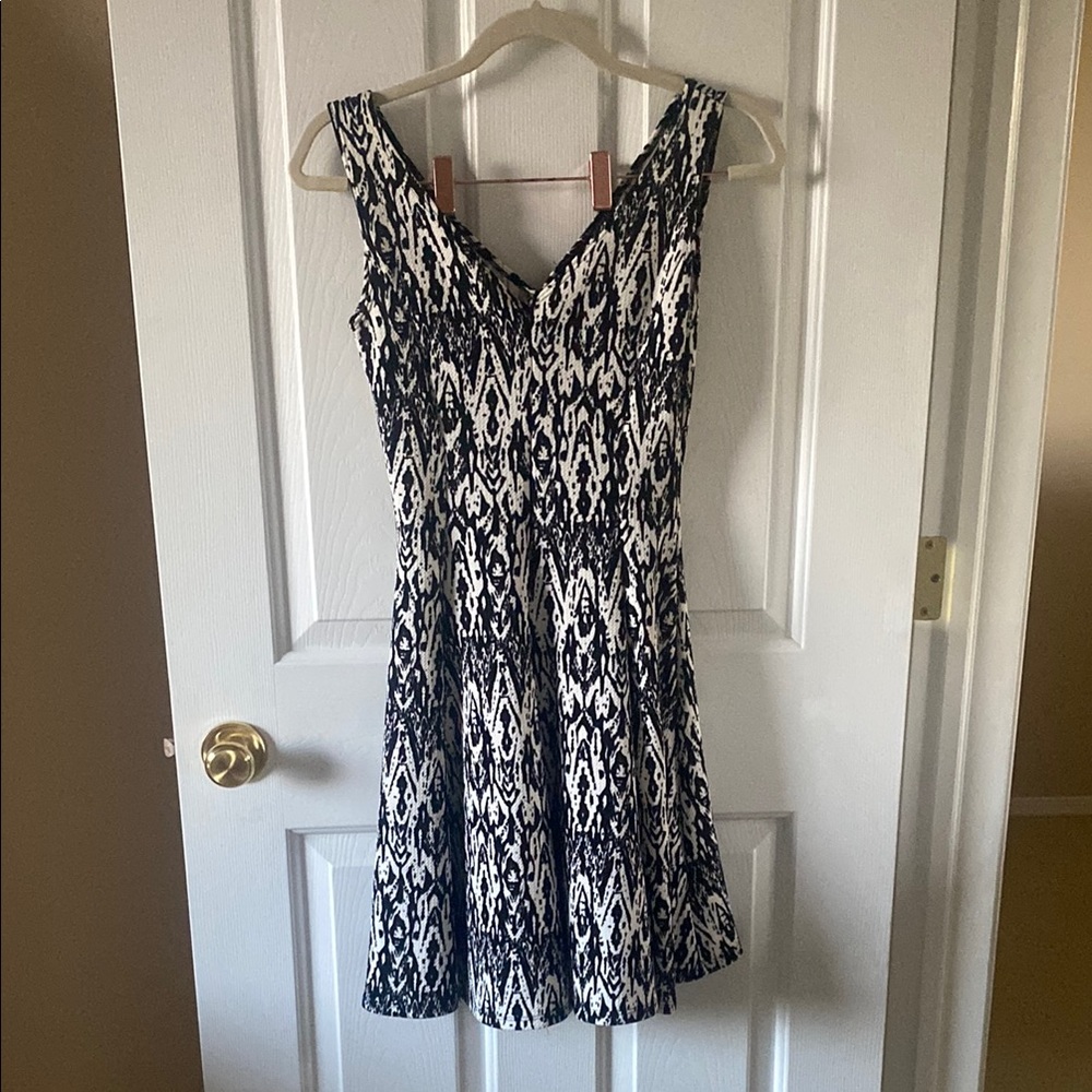Rebel Sugar Black and White Smocked Mini Dress